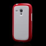 Полимерный TPU Чехол Lion 3D Куб для Samsung i8190 Galaxy S 3 Mini белый-красный